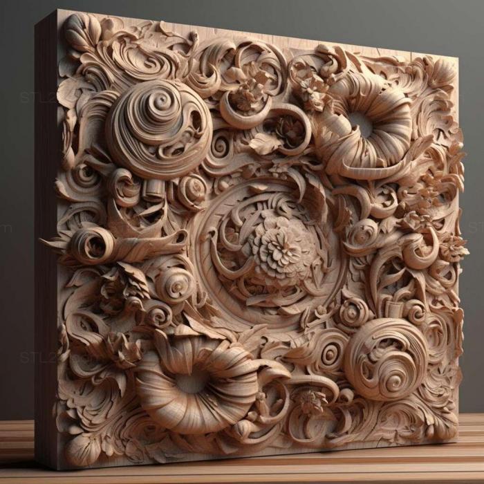 Patterns and decorations (stl Perotettix 1, PATTERN_725) 3D models for cnc